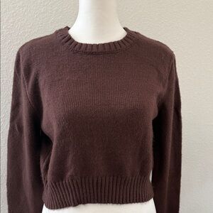 Garage Chocolate Brown Crew Neck Sweater